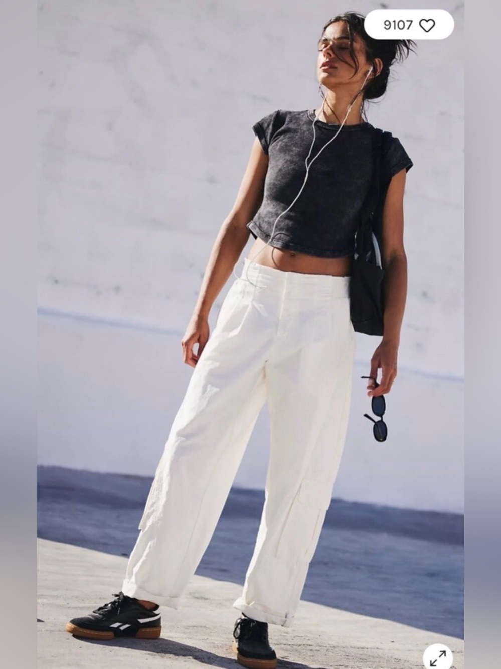 FP Movement by Free People Cream High-Rise Wide Leg Pants